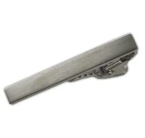 Brushed Silver 1.5" Tie Clip