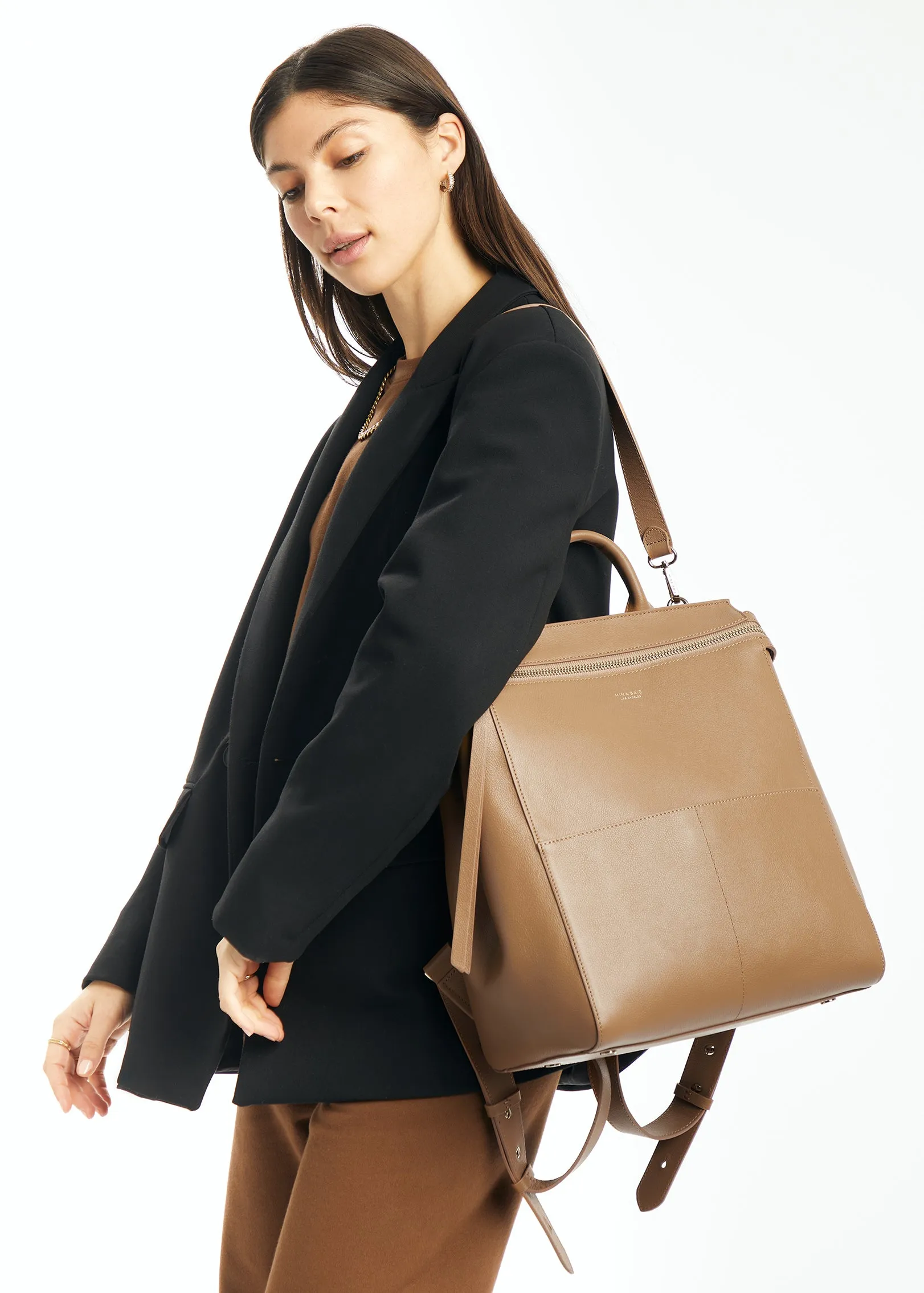 Harper Midi Backpack (Leather)
