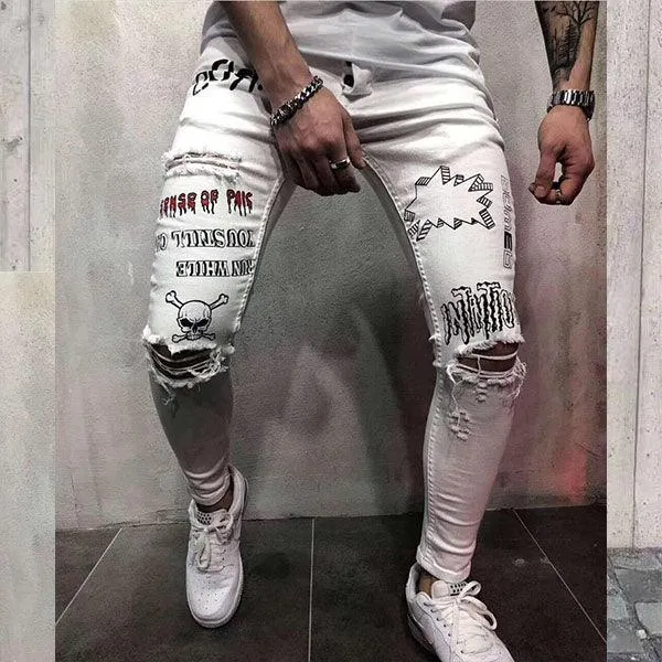 Philipp Plein Play To Win Jeans White