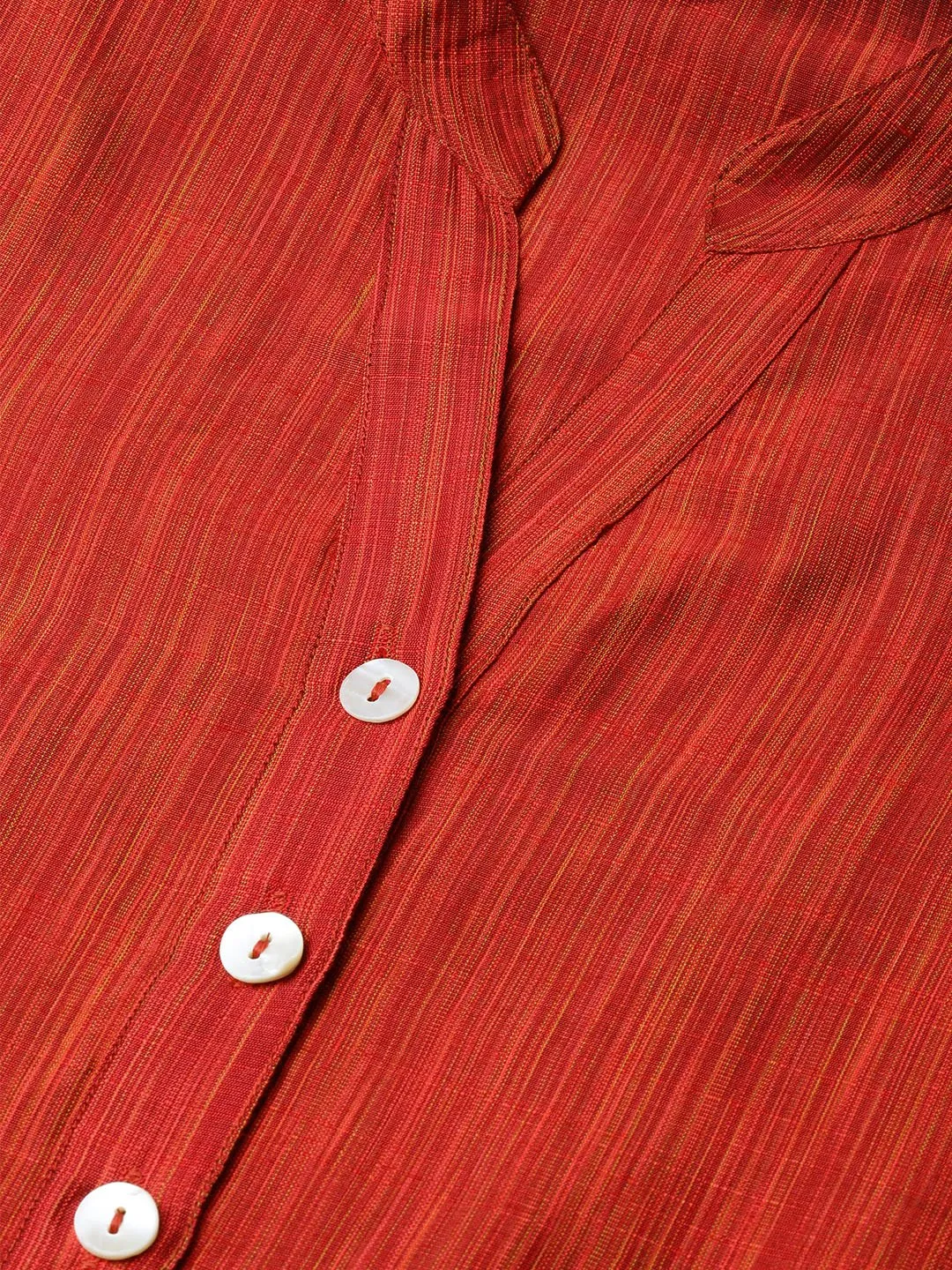 Women Red & Black Self-Striped Kurta With Trousers & Dupatta